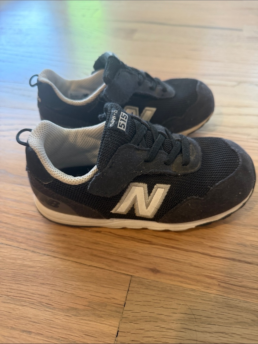 New Balance Kids Black and White 515 Sneakers